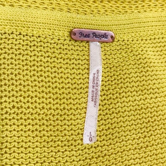 Free People Oh Hello Cardi Yellow. L - Picture 8 of 11